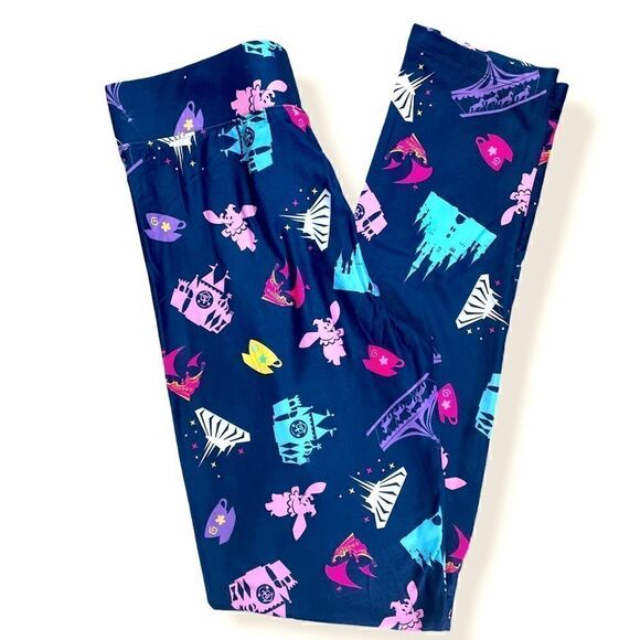 NWT DISNEY PARKS KIDS MAGIC KINGDOM LEGGINGS - Picture 1 of 2